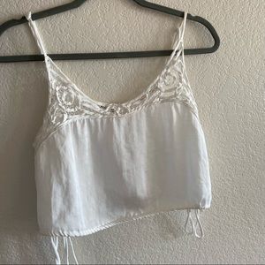 Free People Intimately White Tank Lace Detail